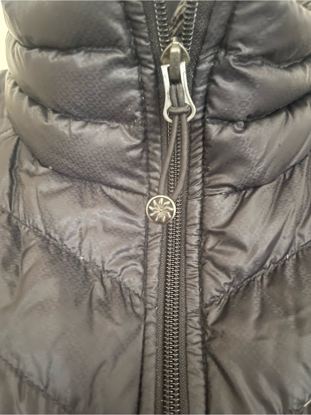 Athleta Black Quilted Puffer Vest with High Collar - Picture 4 of 5